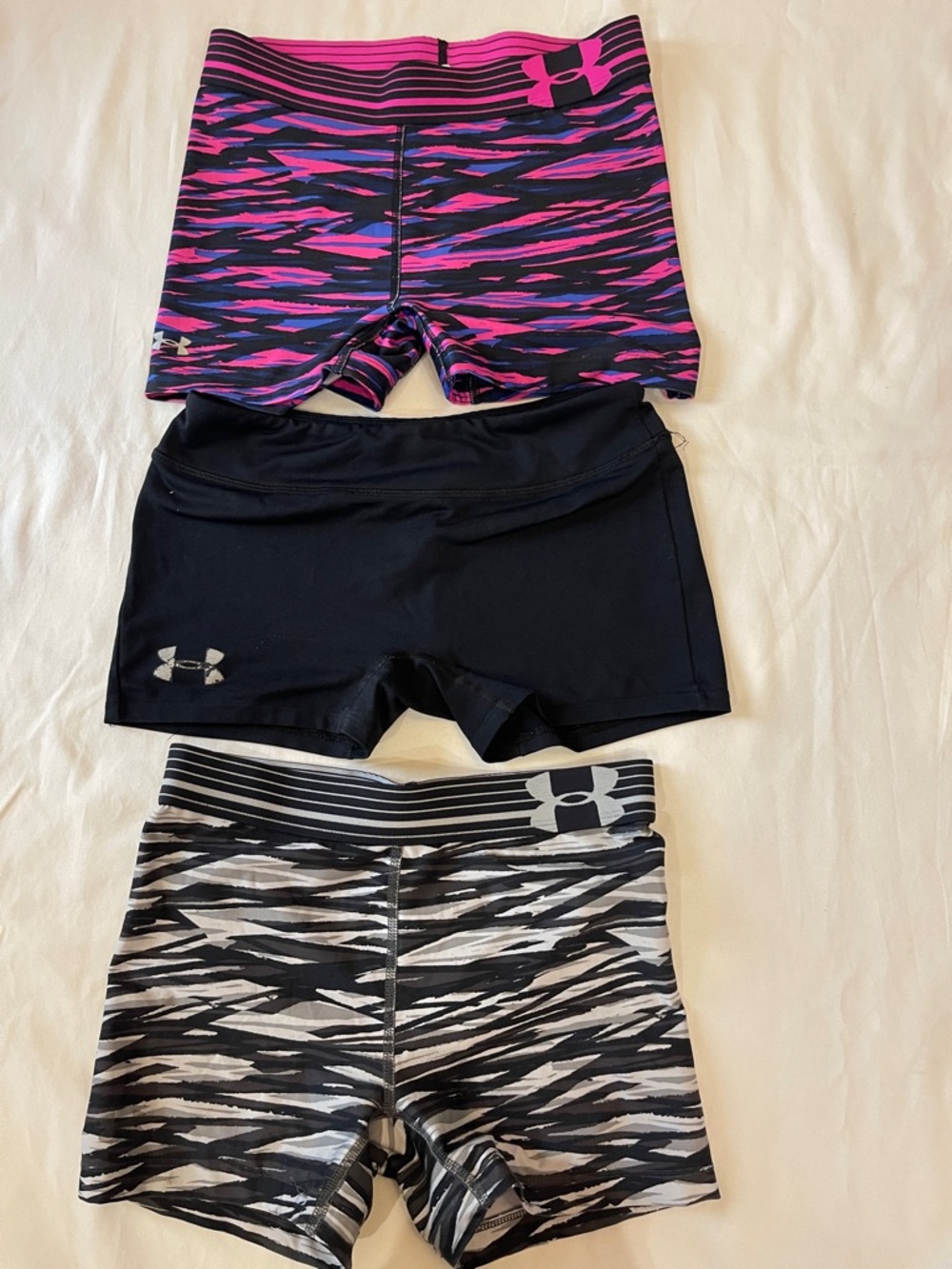 3 Under Armour Athletic Shorts 
Size  Small